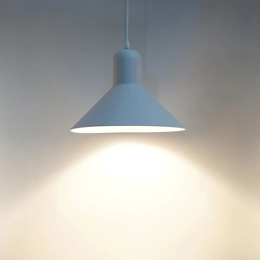 Hängeleuchte Deckenstrahler Industrie Vintage E27 40W Küche Bar Metall weiß ?34,5 x H28 cm (ohne Birne) - 5