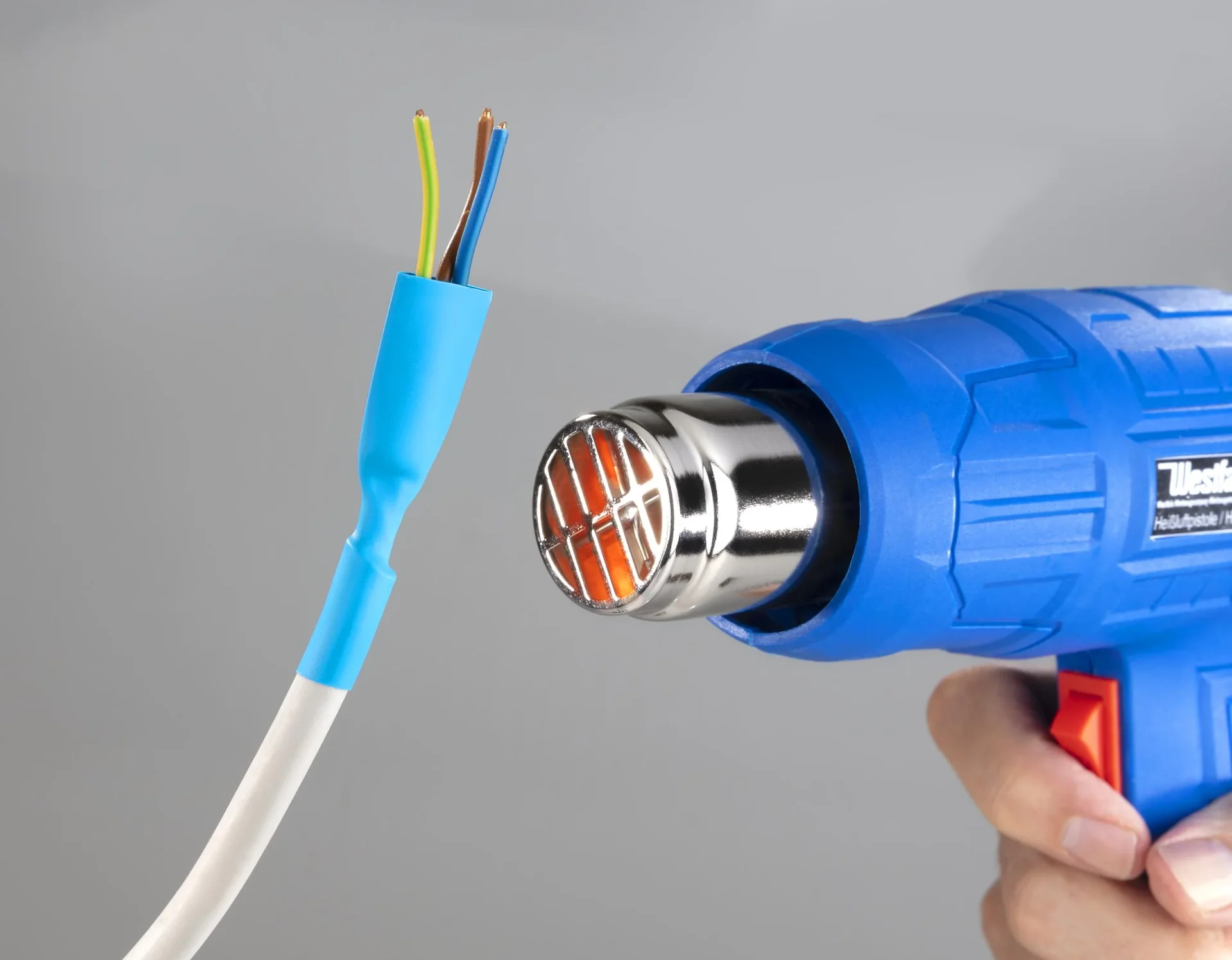 Heißluftpistole 2000 Watt inklusive Schrumpfschlauch-Set, 15-teilig - 2