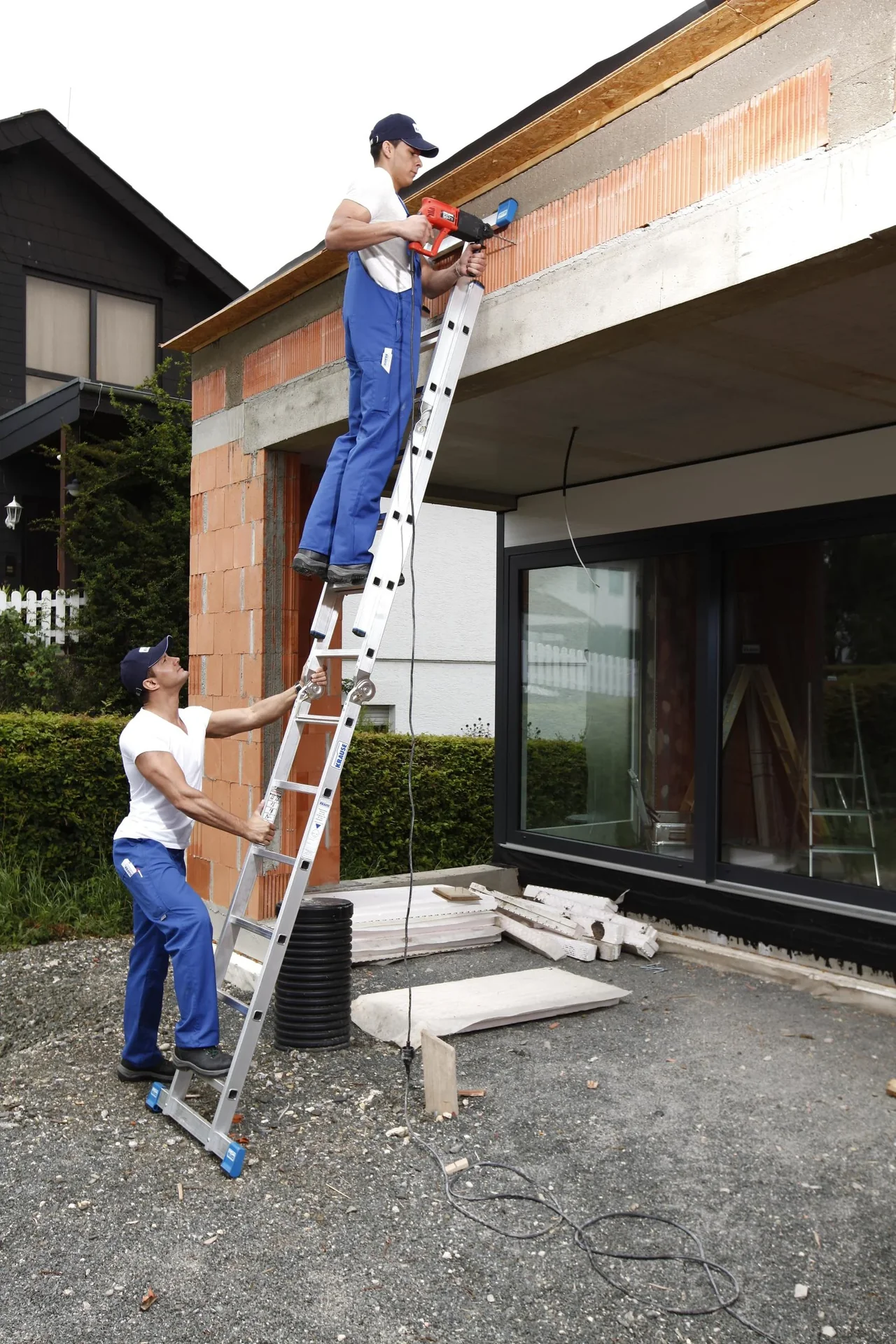 STABILO Gelenk-Kombileiter, 2 x 3 + 2 x 6, Sprossenleiter - 1