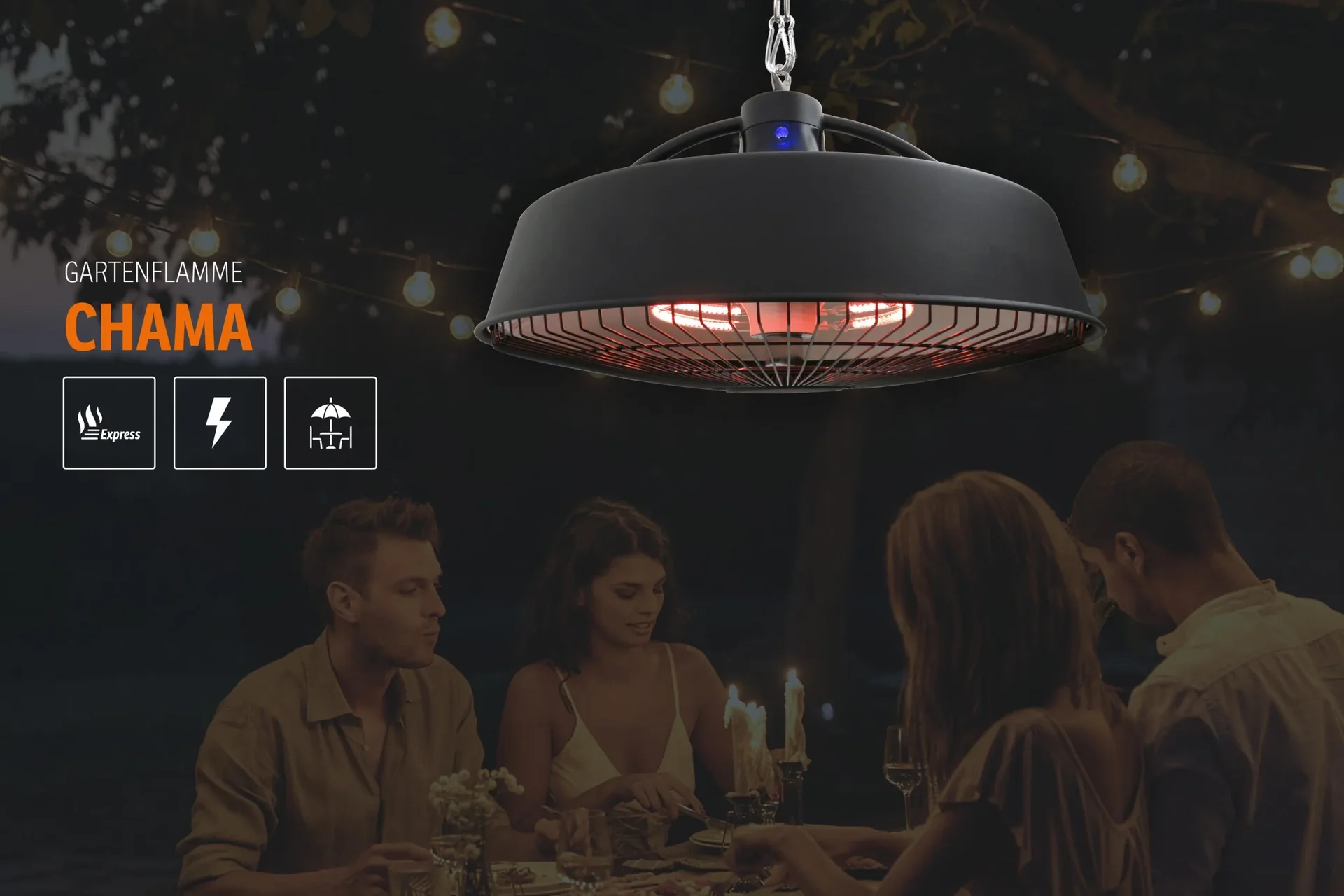 Terrassenheizer - Chama mit 3 Heizstufen - 1