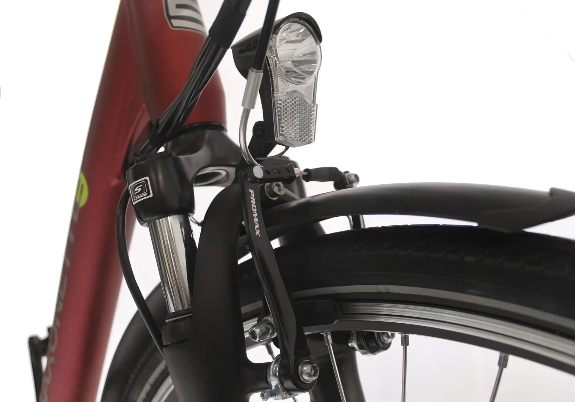 Unisex City E-Bike 28 Zoll, Rahmenhöhe 45 cm, 3-Gang Nabenschaltung, Bordeaux matt, Berlin - 1