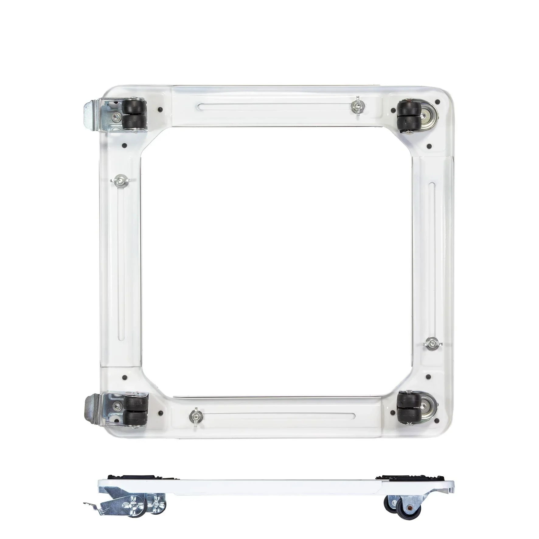 Transporthilfe MM 1192, 42-60 x 5 cm, ausziehbar, 2 Lenk- & 2 Bockrollen Ø 30 mm, 2 Feststeller, Tragkraft 220 kg - 0