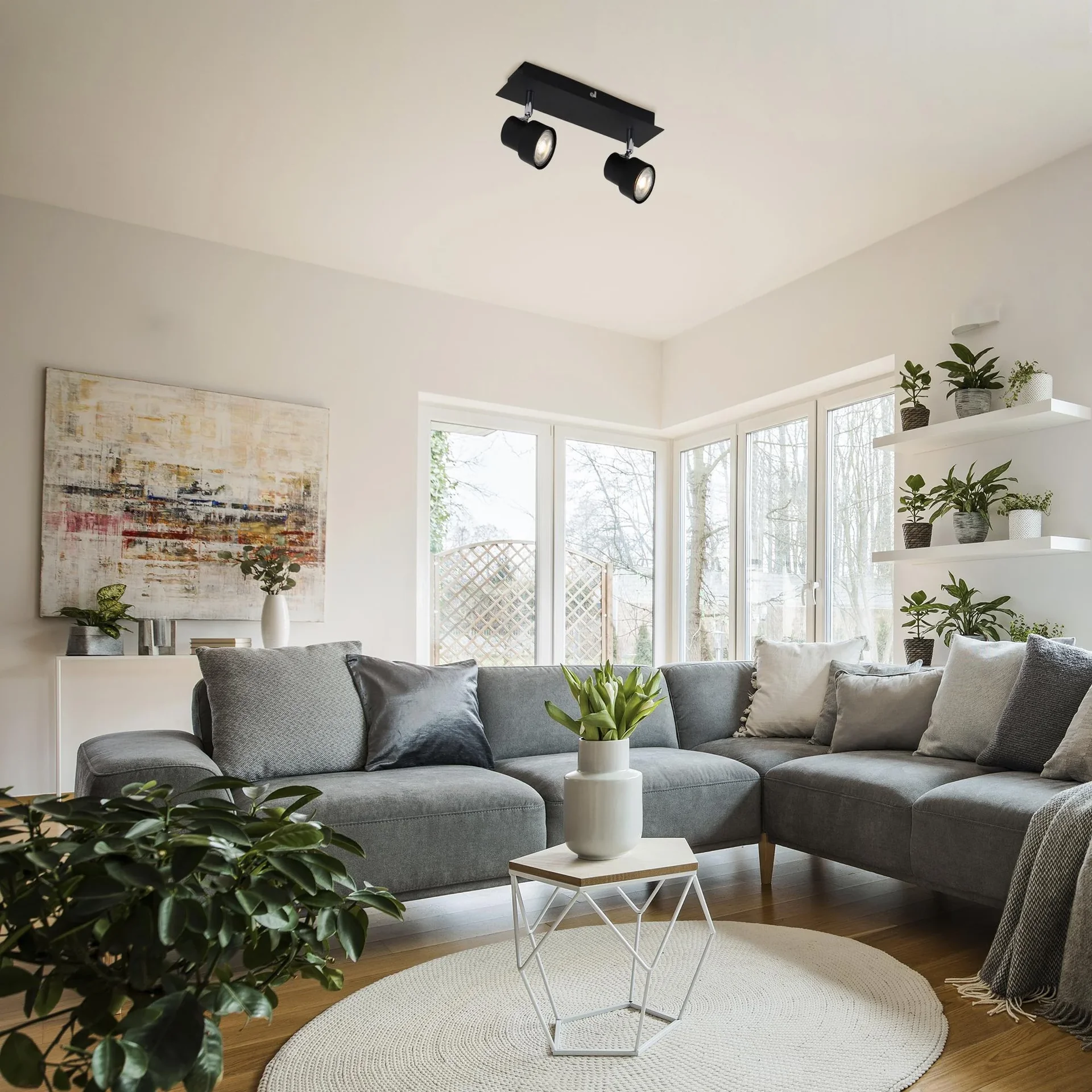 LED Deckenleuchte, 920 Lumen, 10 Watt, GU10, schwarz - 0