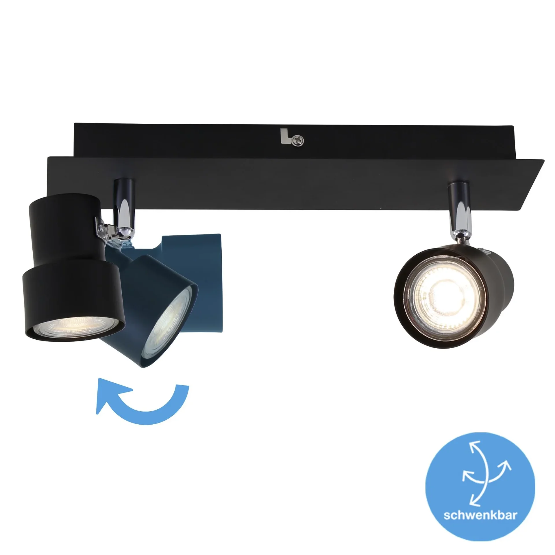 LED Deckenleuchte, 920 Lumen, 10 Watt, GU10, schwarz - 2