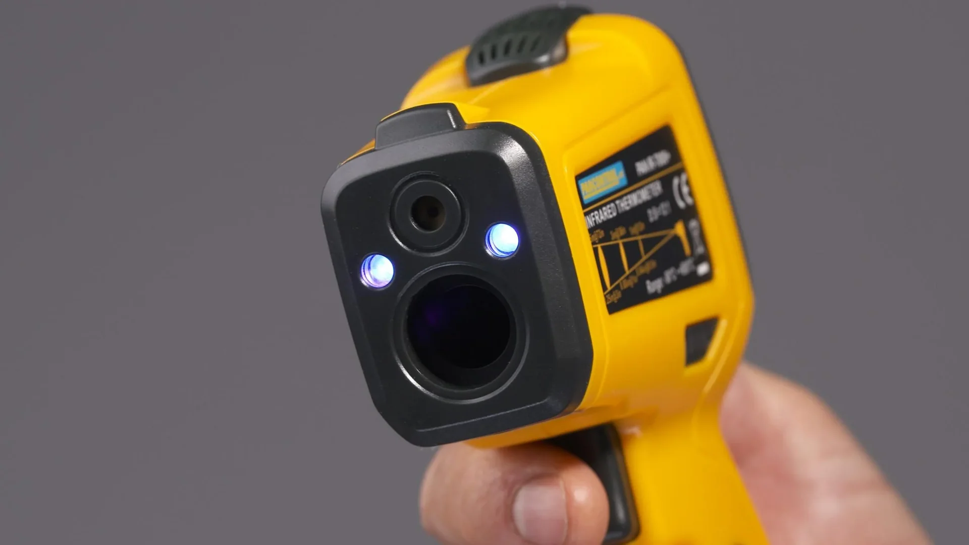 PAN IR-T800+ Profi-Infrarotthermometer 12:1, Infrarot-Temperaturmessung - 50°C - + 800°C mit Laser-Messkreis - 2