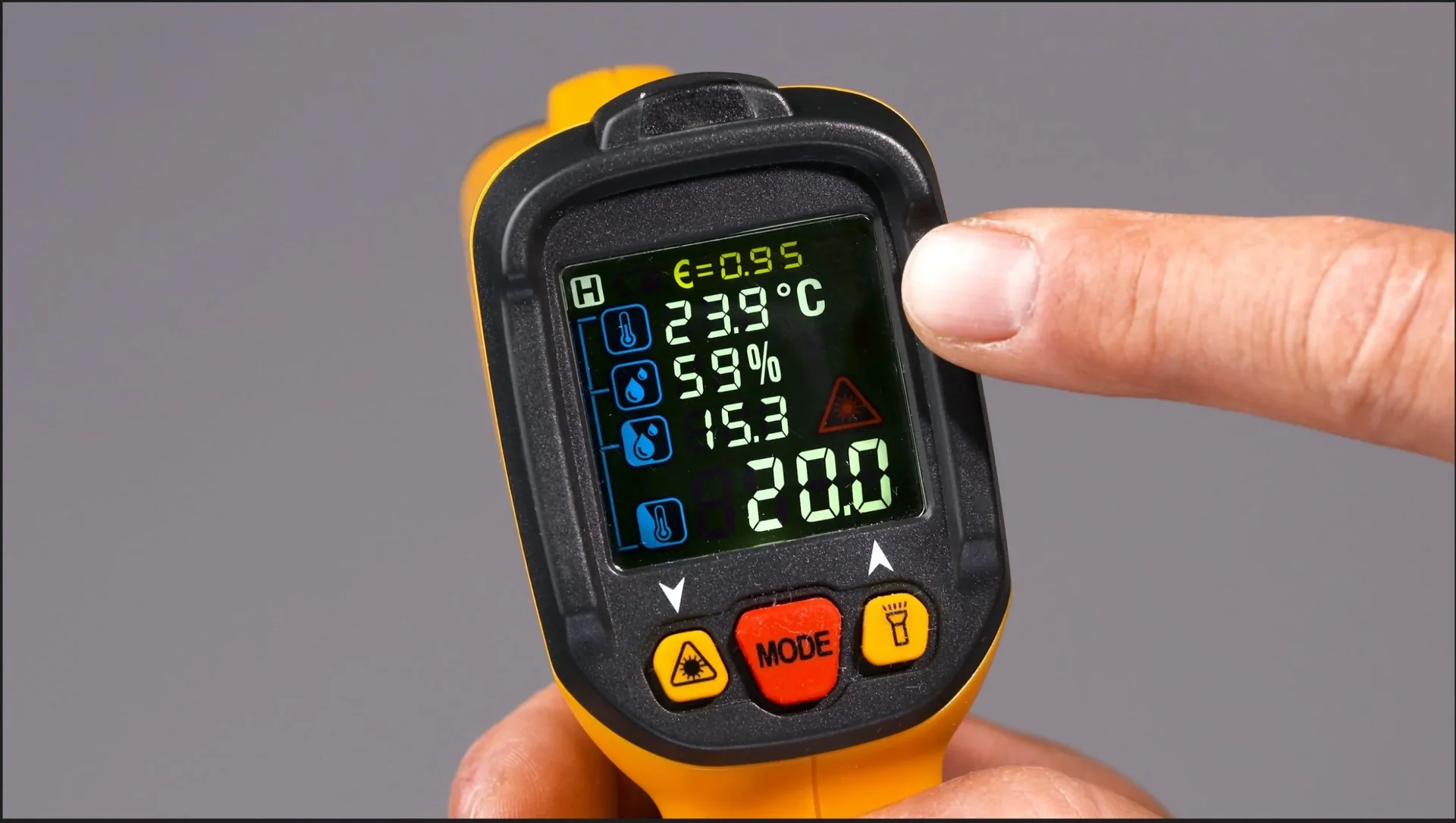 PAN IR-T800+ Profi-Infrarotthermometer 12:1, Infrarot-Temperaturmessung - 50°C - + 800°C mit Laser-Messkreis - 5