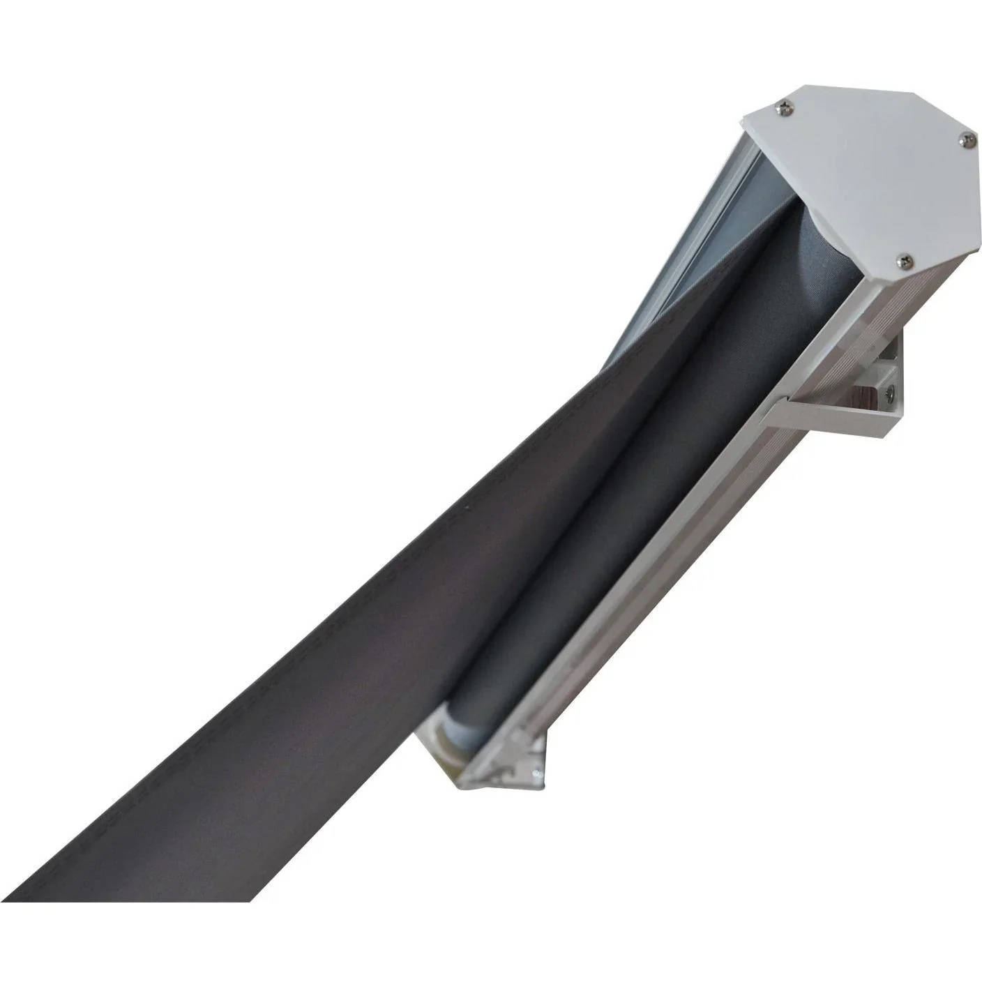 Markise 122cm x 70cm Balkonmarkise Faltarm Seilzug grau - 0