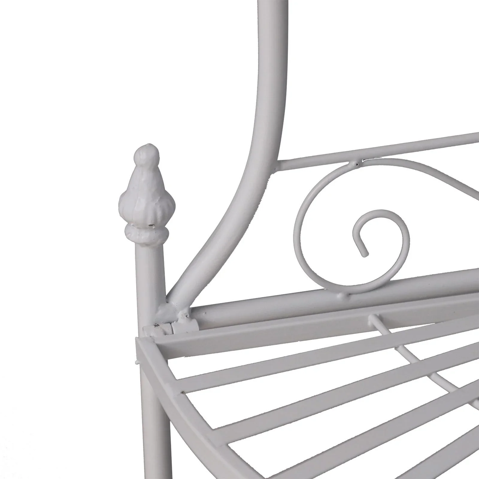 Badregal Pflanzregal Standregal Bücherregal Lagerregal Aufbewahrungsregal faltbar Metall Weiß 46 x 31 x 157 cm - 4