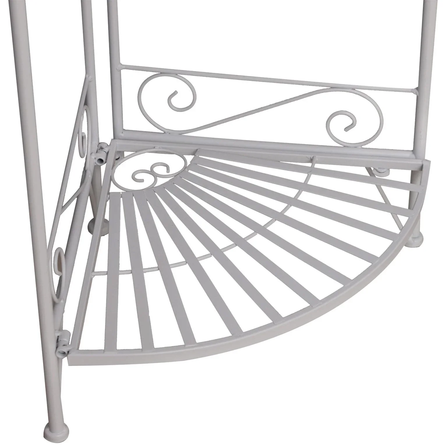 Badregal Pflanzregal Standregal Bücherregal Lagerregal Aufbewahrungsregal faltbar Metall Weiß 46 x 31 x 157 cm - 7