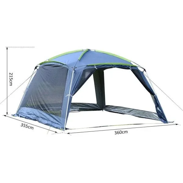 Campingzelt Kuppelzelt für 5-8 Personen Dunkelblau - 4