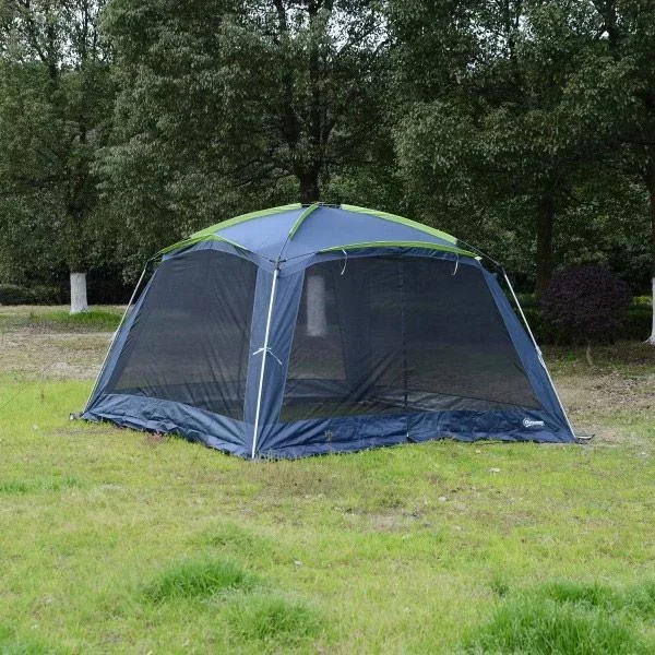 Campingzelt Kuppelzelt für 5-8 Personen Dunkelblau - 6