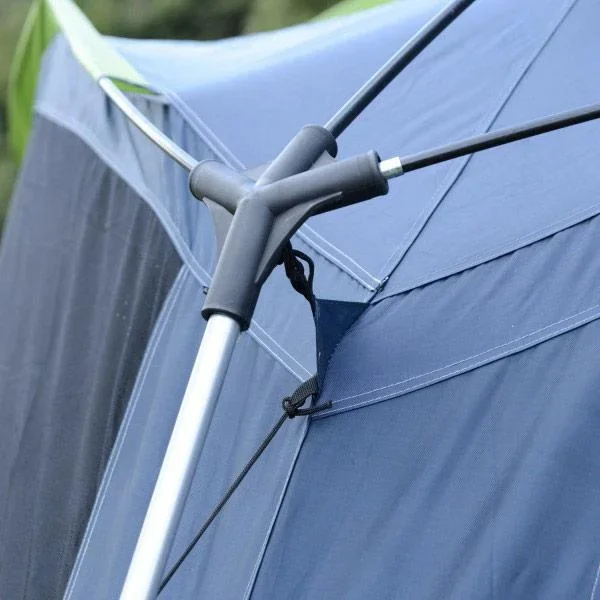 Campingzelt Kuppelzelt für 5-8 Personen Dunkelblau - 7