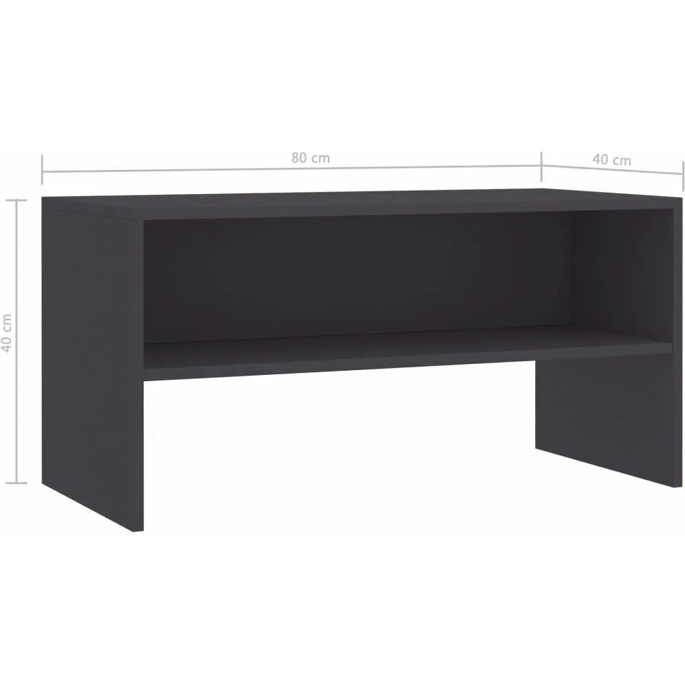 TV-Schrank 80x40x40 cm Spanplatte grau - 0