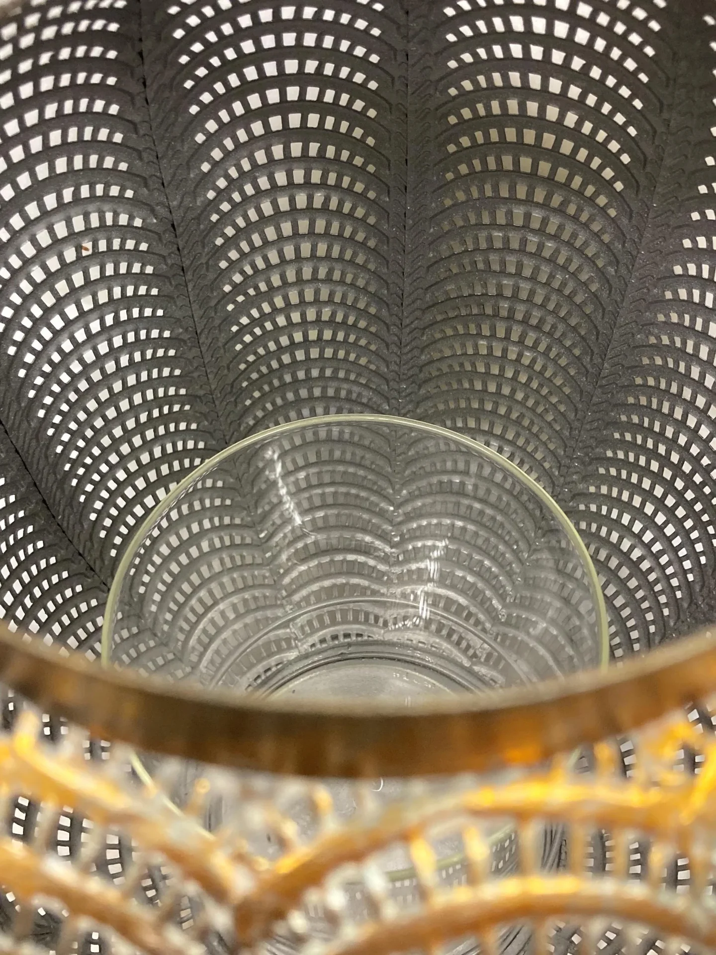 Laterne Metall Antik mit Glaseinsatz - 1