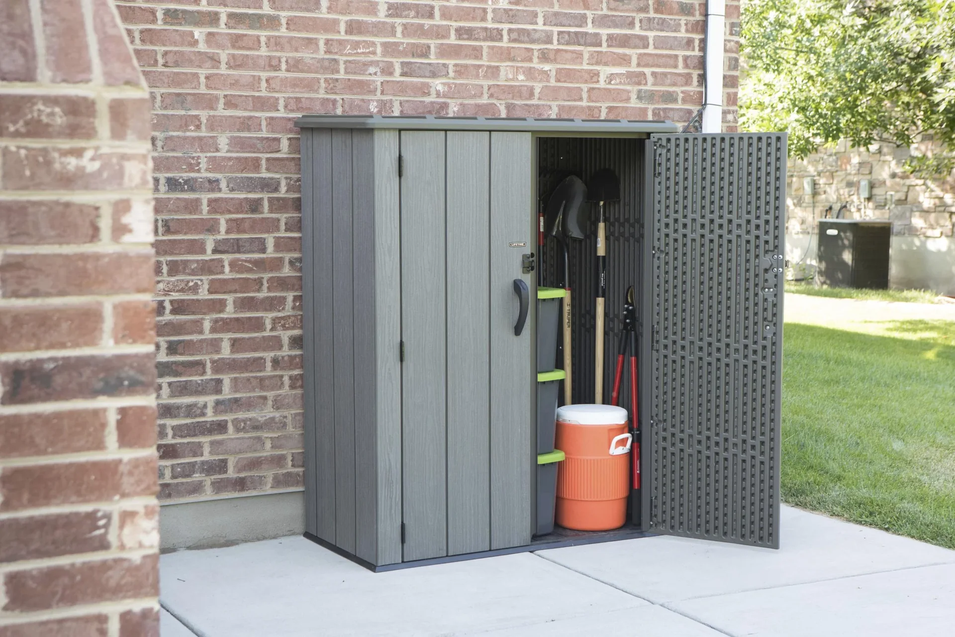 Kunststoff Premium Garten- und Geräteschrank Roughcut - 3