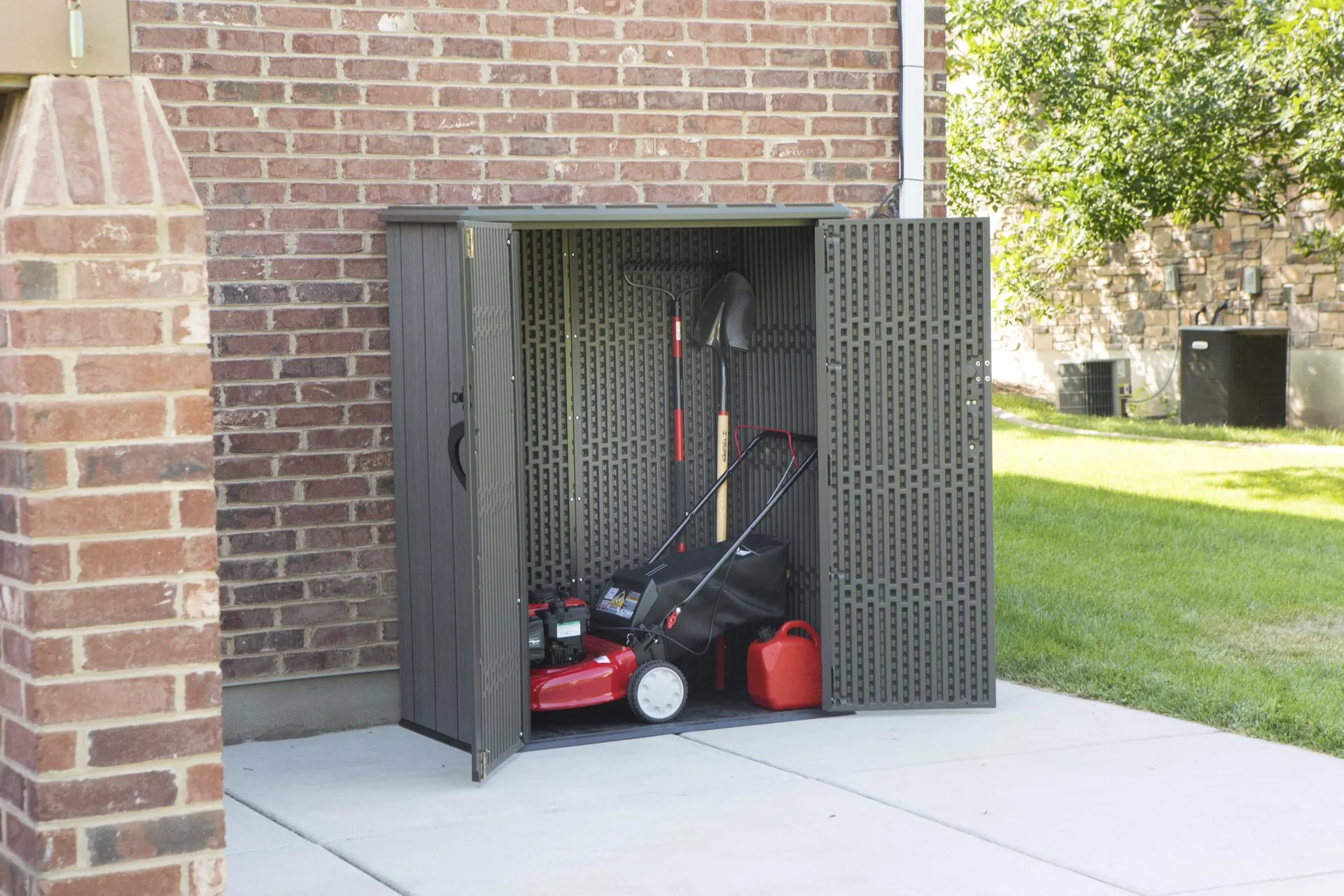 Kunststoff Premium Garten- und Geräteschrank Roughcut - 6