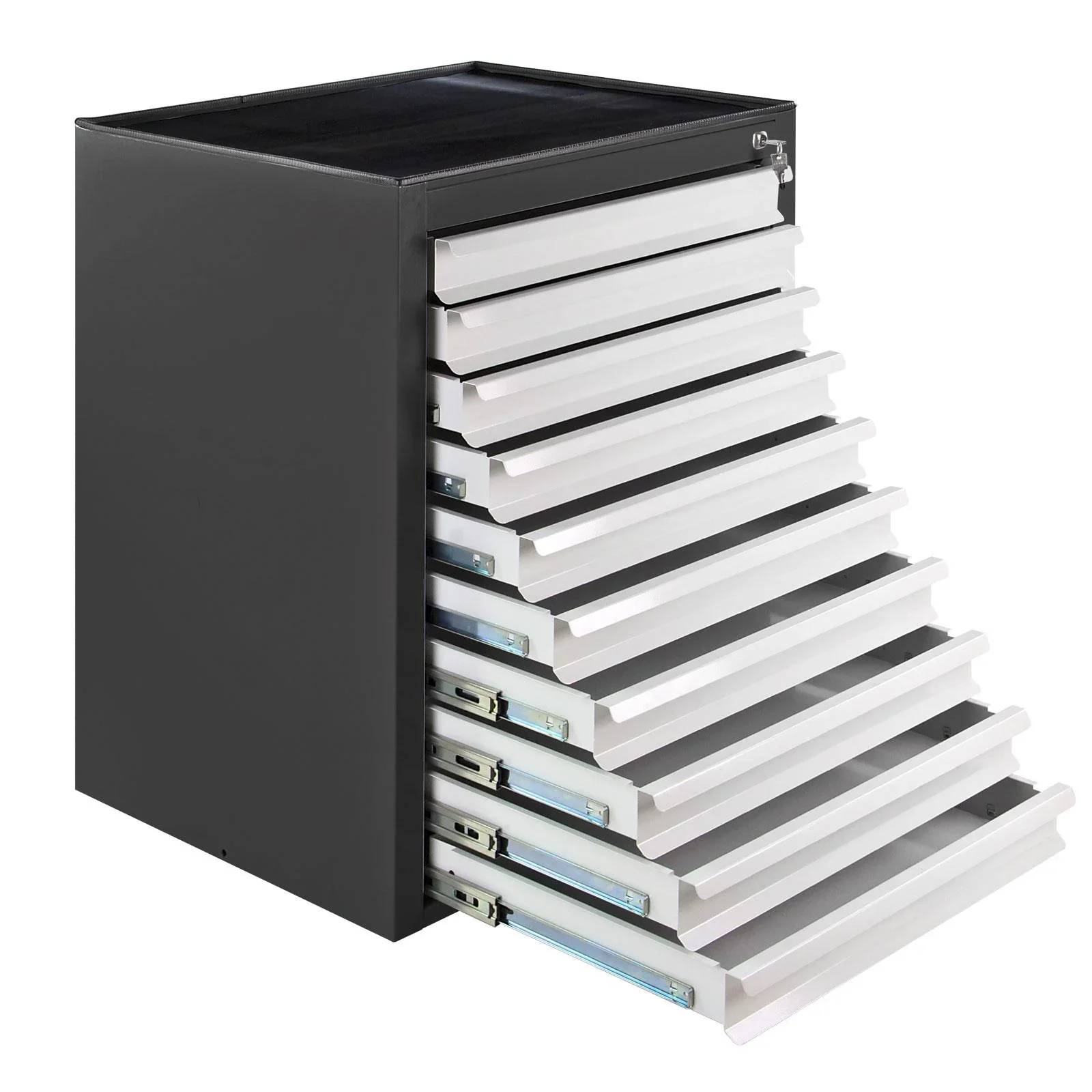 Schubladenschrank / Werkzeugschrank mammut, 10 Schubladen, RAL 7016 / 7035 - 2