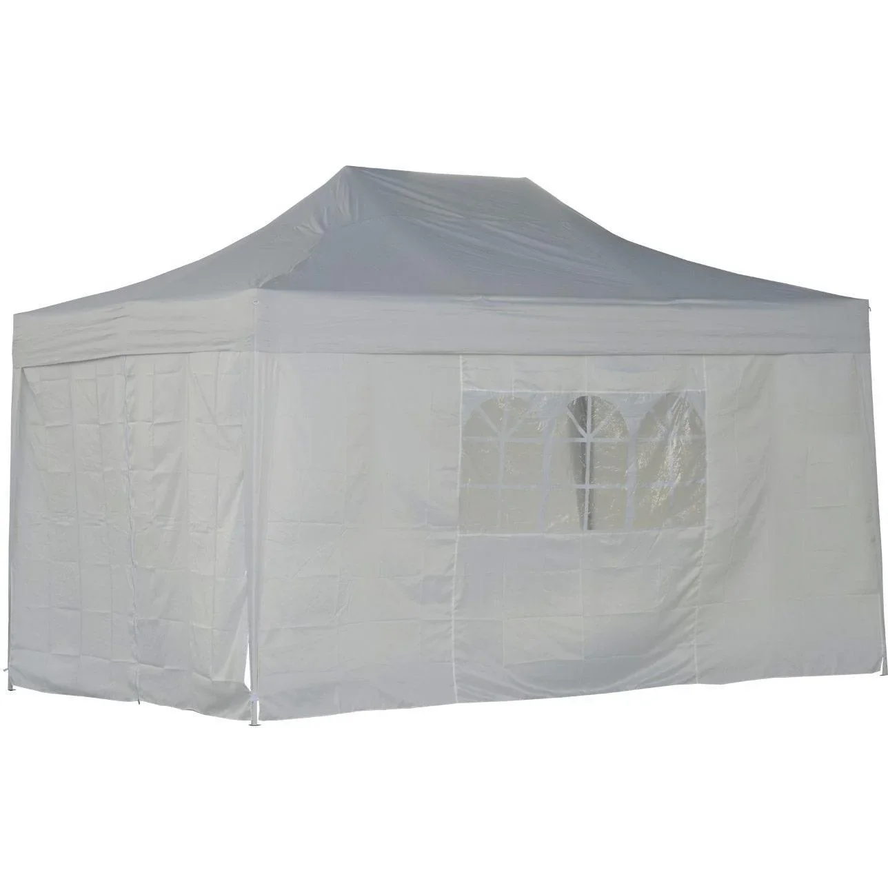 Faltpavillon inkl. 4 Seitenteilen weiß 3x4,5m Faltzelt Partyzelt - 3