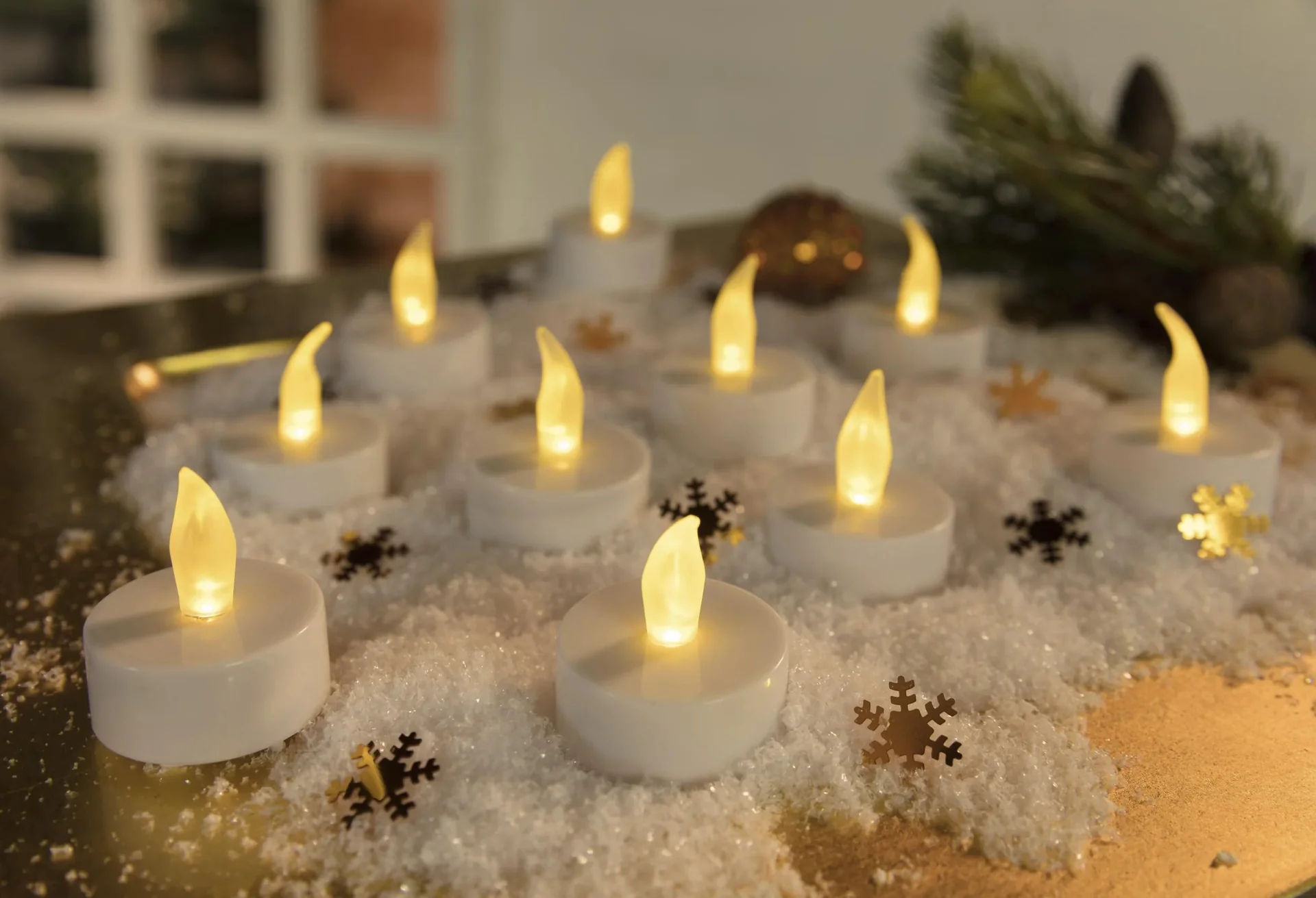 LED Teelichter mit Fernbedienung - 10 Stück - 0