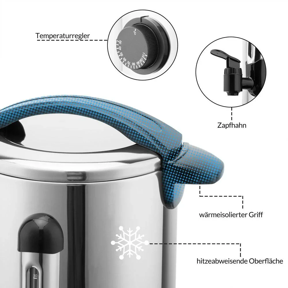 Glühweinkessel, Warmwasserboiler 6,8L - 0