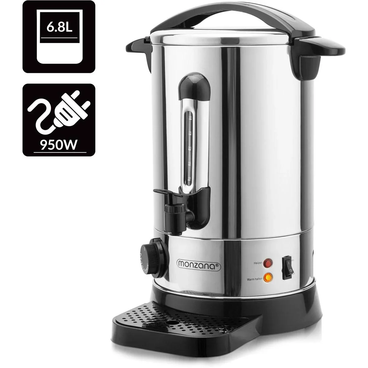 Glühweinkessel, Warmwasserboiler 6,8L - 1