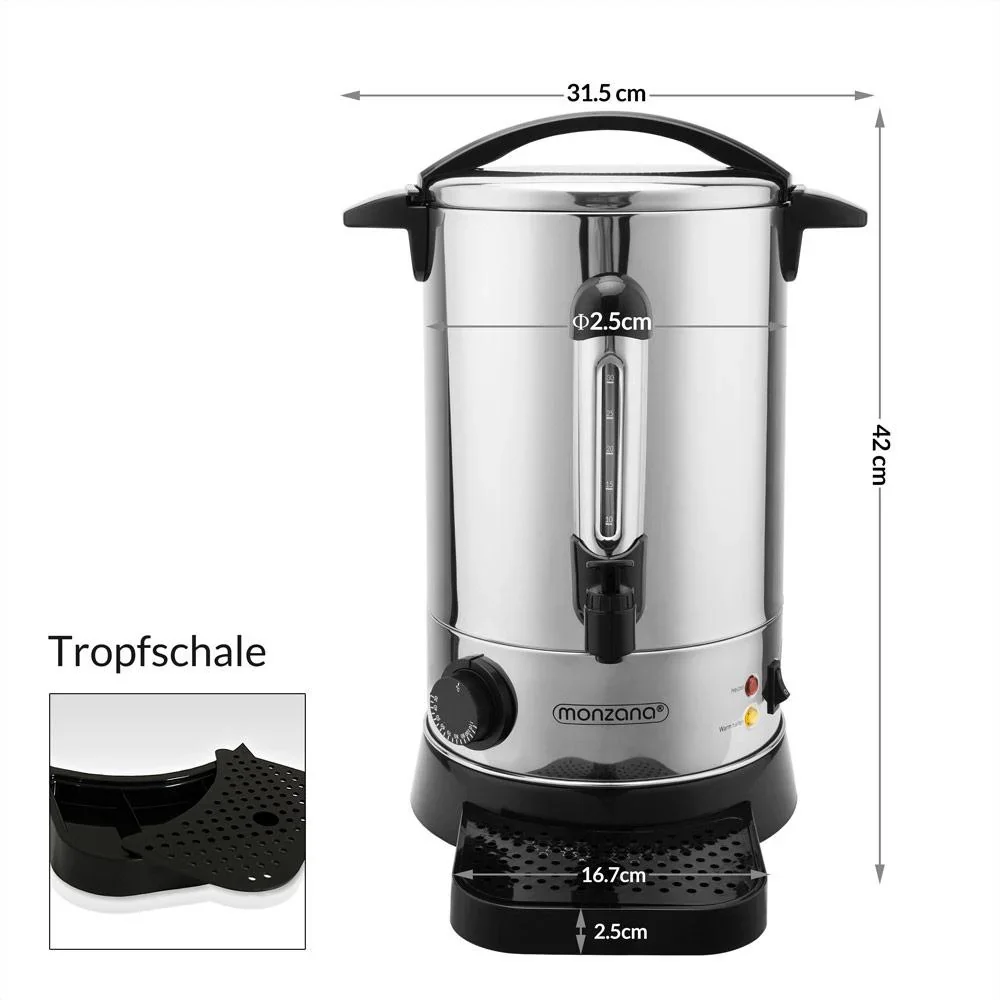 Glühweinkessel, Warmwasserboiler 6,8L - 6