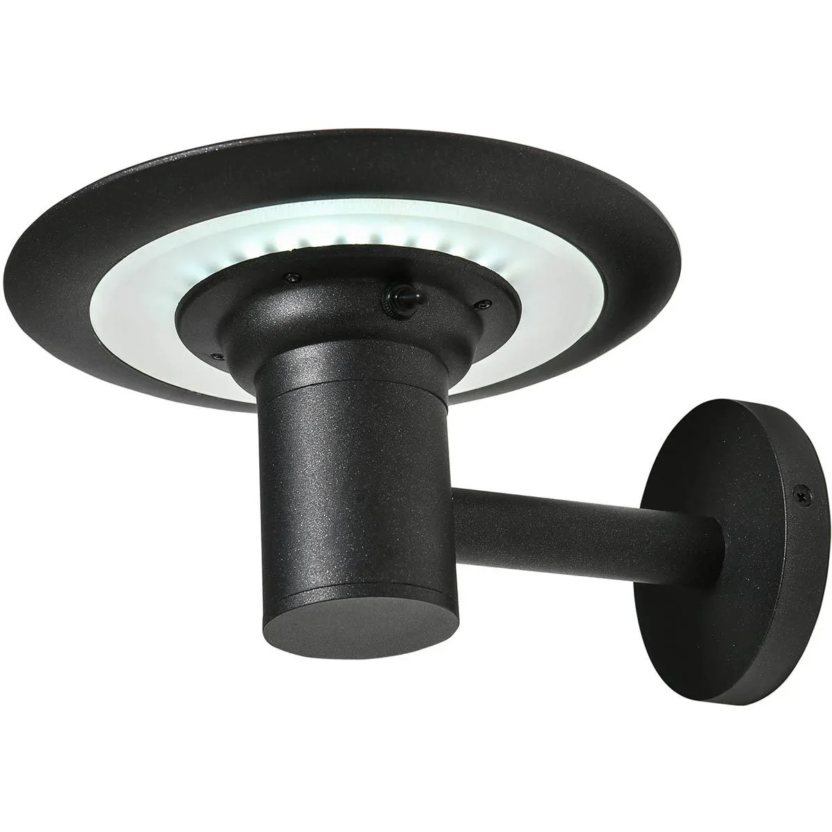 Solar-Außenlampe mit 2 Leuchtstufen, Vintage-Look, schwarz, 25 x 23,5 x 22 cm - 0