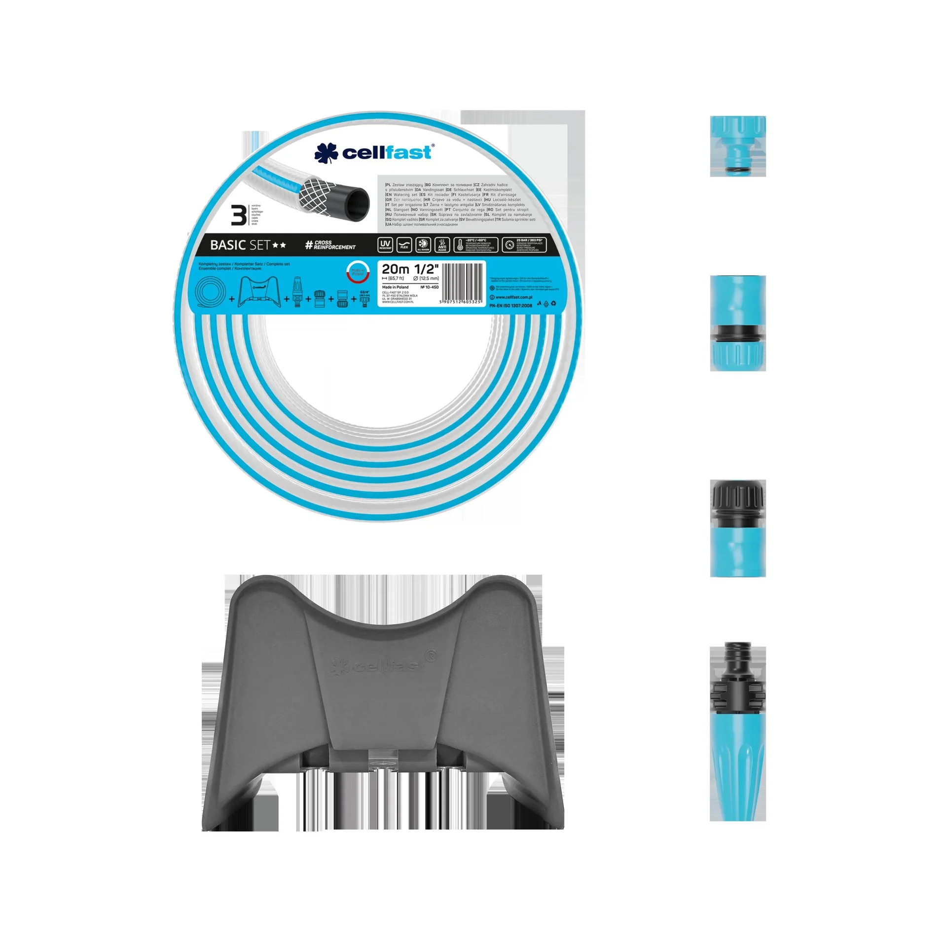 Bewässerungssatz BASIC 1/2" 20 m + Wandschlauchhalter - 5