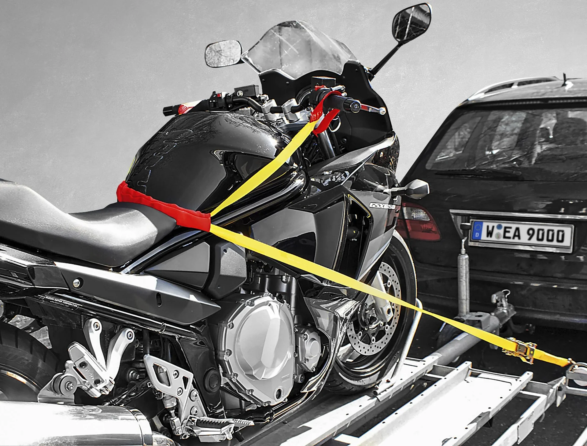 Motorrad Verzurrsystem, 6-teilig - 2