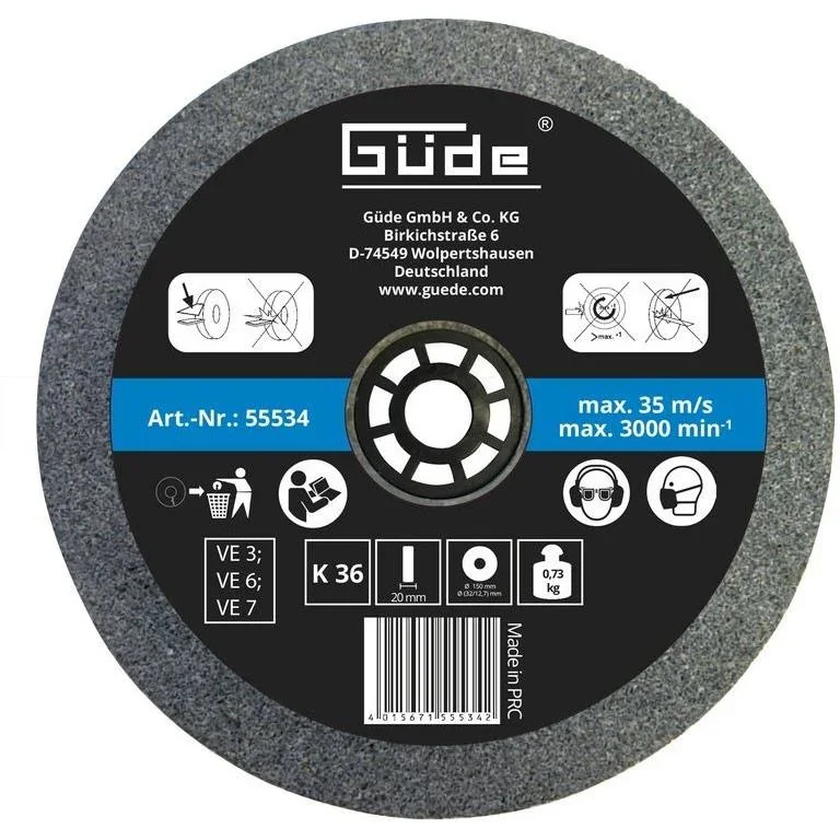 Kombinierte Schleifmaschine GKS150-25 mit zusätzlicher Schleifscheibe 150x20x32mm - K36 - 4