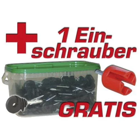 Ring-Isolator M. Doorl. Stützkübel 100 Stück inkl. Einschrauben - 0