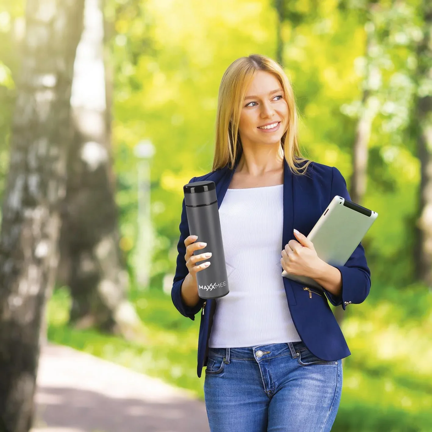 Thermoflasche mit Temperaturanzeige, 500ml - 1