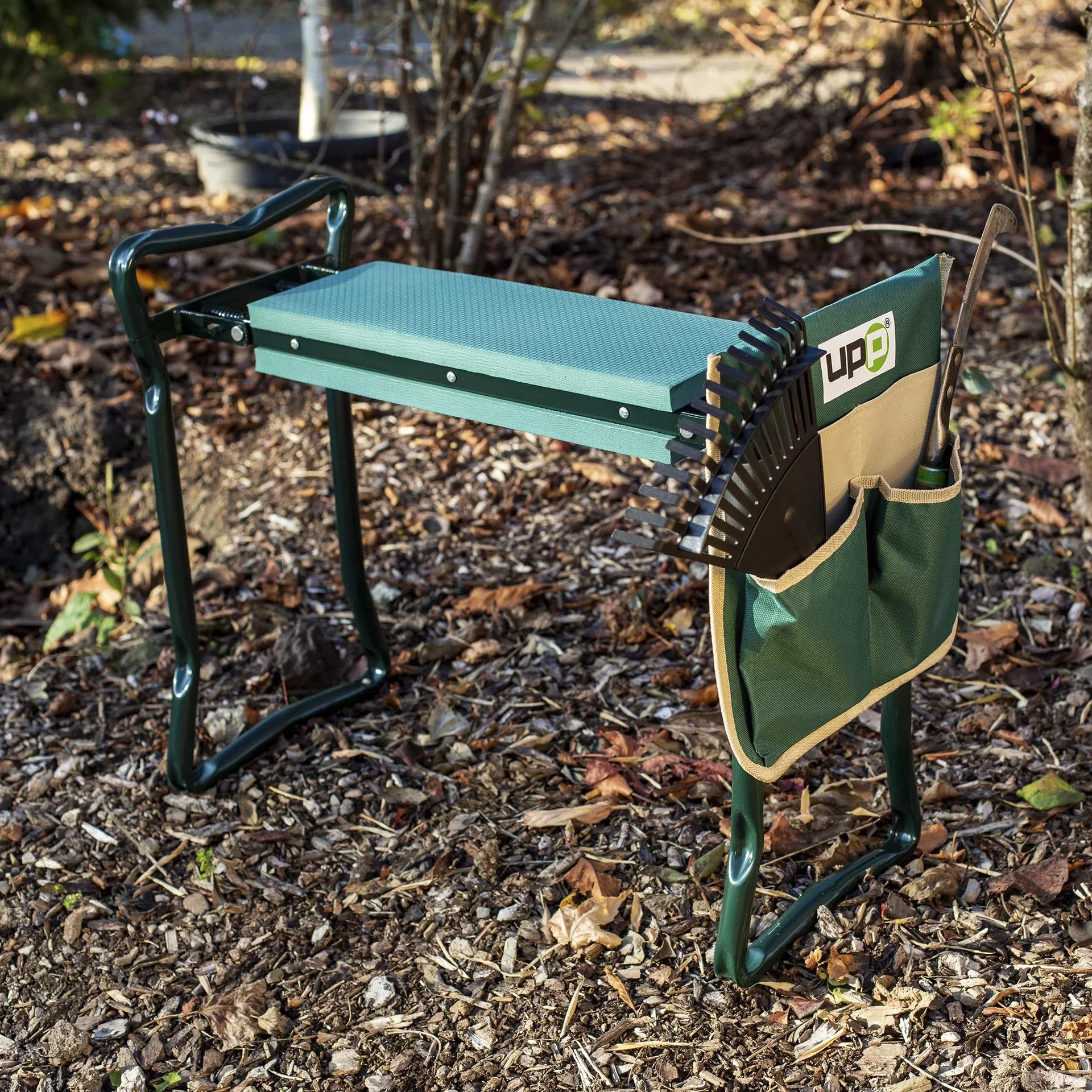 2 in 1 Sitz- und Kniebank - belastbar bis 150 kg - inklusive praktischer Werkzeugtasche - 5