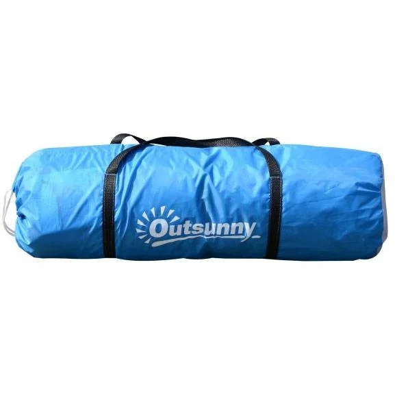 Campingzelt Familienzelt mit 2 Schlafkabinen Blau L460 x B230 x H195cm - 1