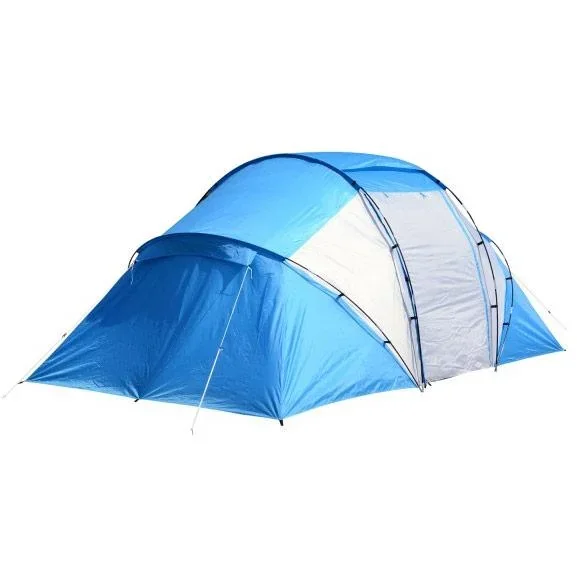 Campingzelt Familienzelt mit 2 Schlafkabinen Blau L460 x B230 x H195cm - 3
