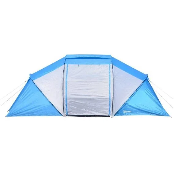 Campingzelt Familienzelt mit 2 Schlafkabinen Blau L460 x B230 x H195cm - 4