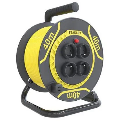 PVC-Kabeltrommel - 40 M - 3G1.5 - 4 Steckdosen - 0