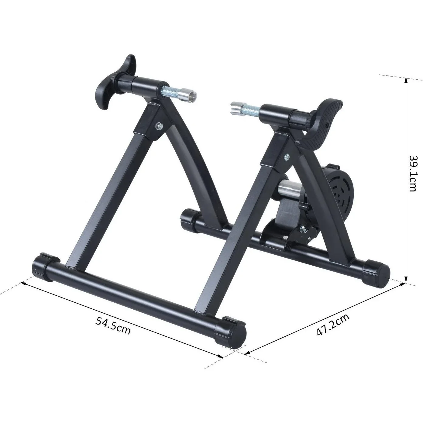 Rollentrainer Rennrad Magnetbremse Stahl schwarz - 4