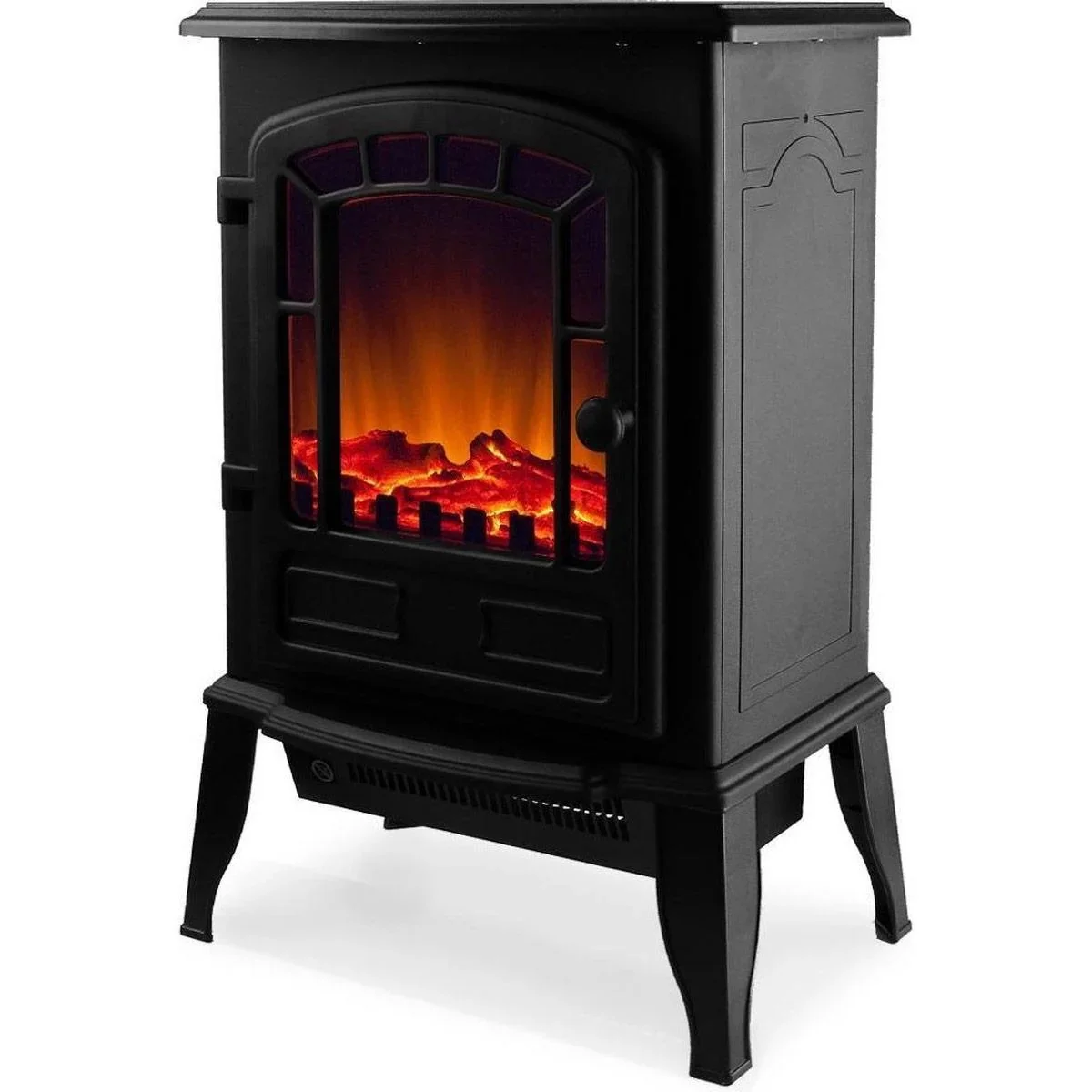 Elektrischer Kamin mit offenem Flammeneffekt 2000 Watt - Schwarz - 0