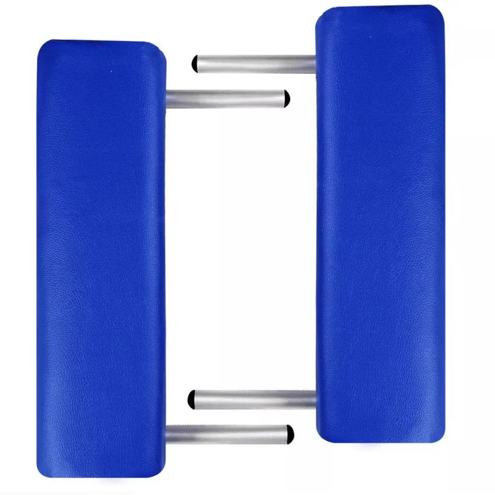 Klappbarer Massagetisch mit 2 Zonen Aluminiumrahmen blau - 4