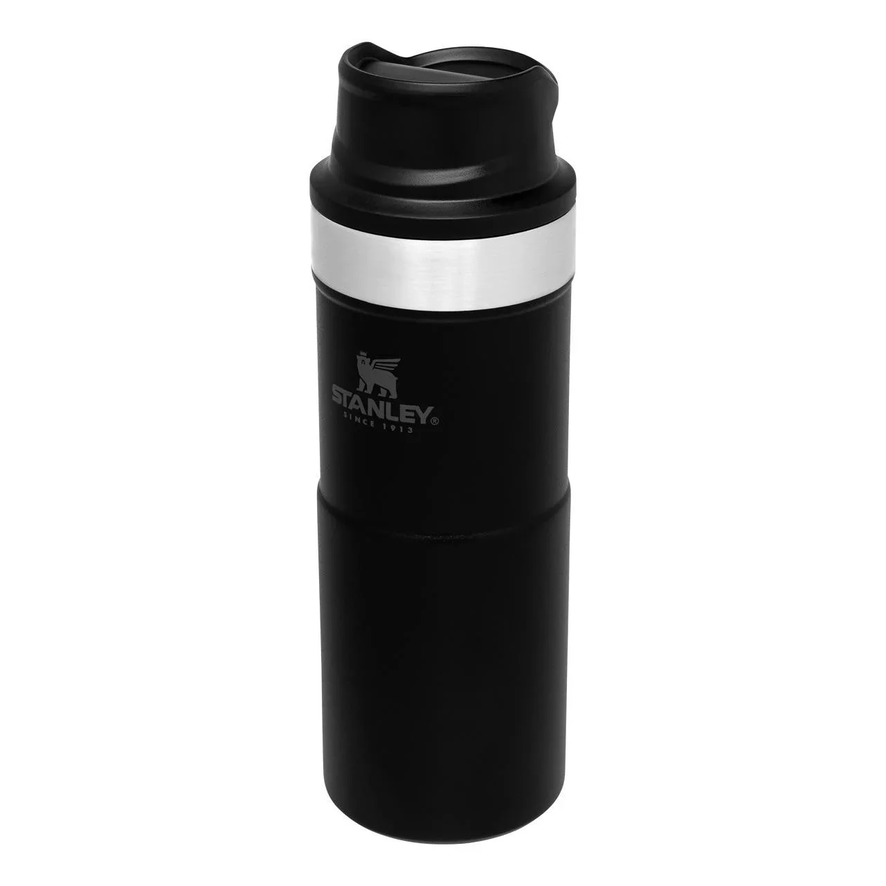 Trigger-Action Travel Mug 0,35 l, Matte Black, Vakuumisolierung, Einhandbedienung - 3
