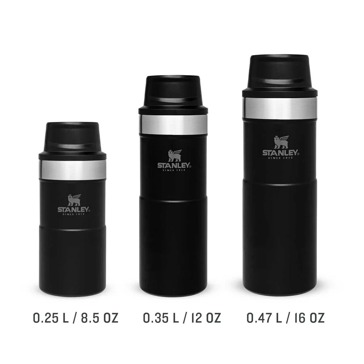 Trigger-Action Travel Mug 0,35 l, Matte Black, Vakuumisolierung, Einhandbedienung - 4
