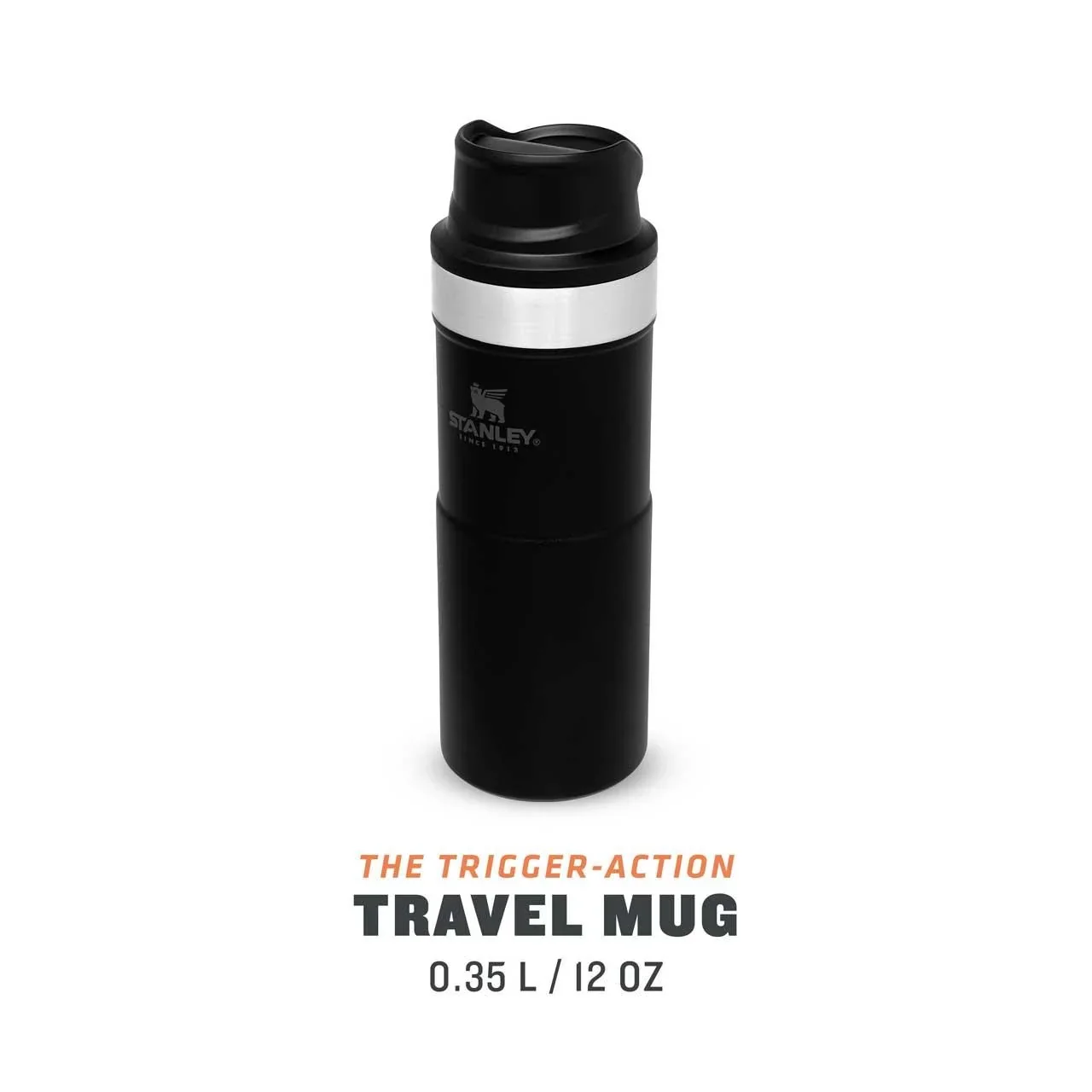 Trigger-Action Travel Mug 0,35 l, Matte Black, Vakuumisolierung, Einhandbedienung - 7