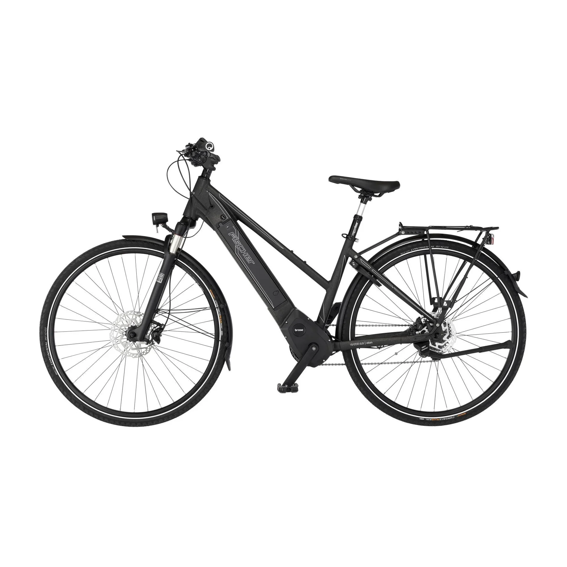 Damen E-Bike Trekking, 28 Zoll, Rahmengröße 44cm, 10-Gang Kettenschaltung, graphit metallic matt, VIATOR 6.0i - 10
