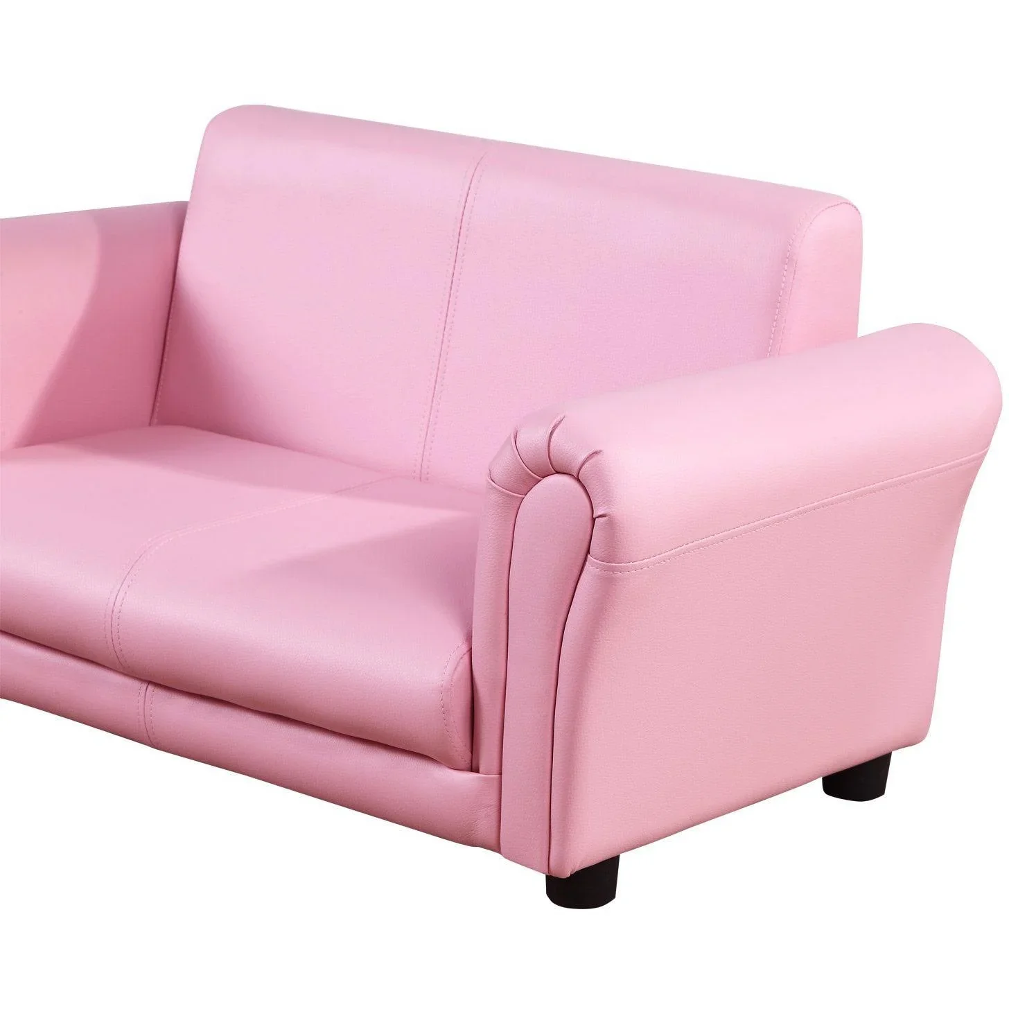 Kindersofa mit Hocker rosa Sessel Kinder Softsofa - 2