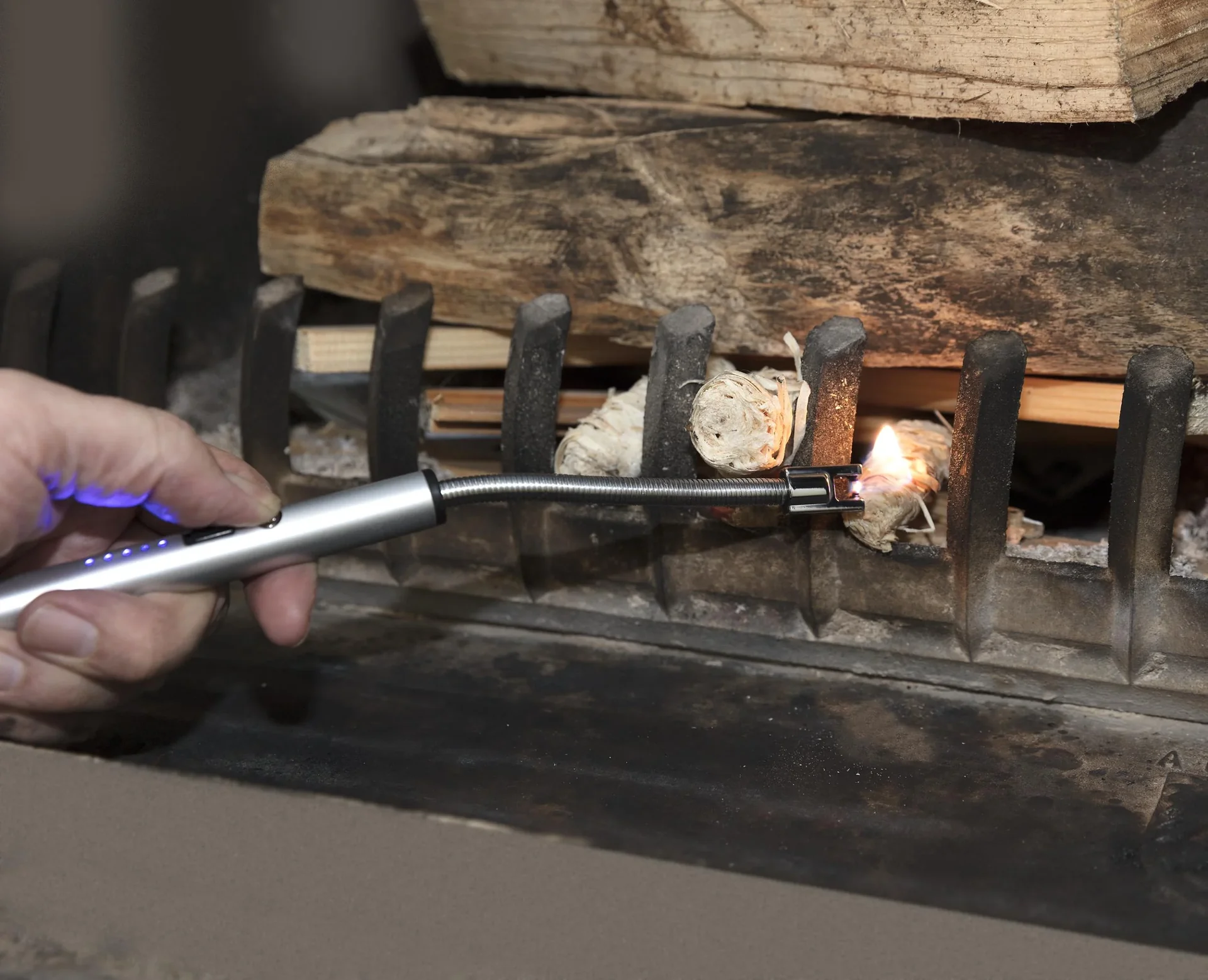 Lichtbogenfeuerzeug „Future Tech“, Stabfeuerzeug, Silberfarben - 3