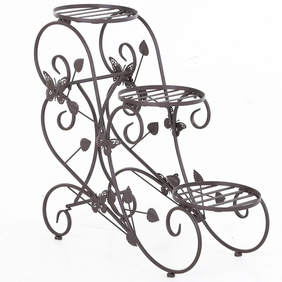 Dreistufiges Blumenständer bronze - 0