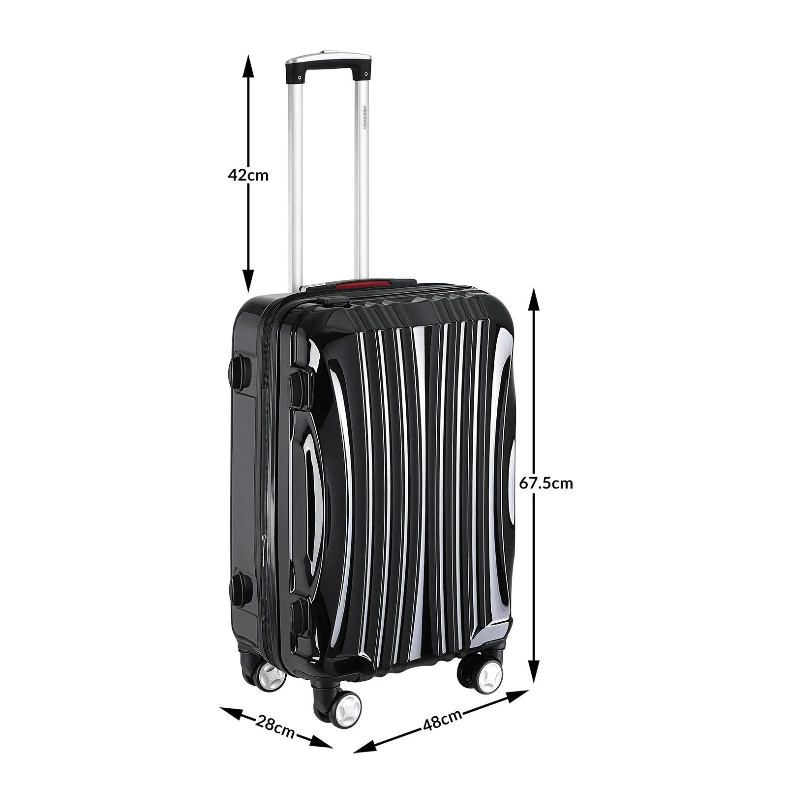 Hartschalenkoffer Ikarus Black L in ABS 90-102l 67,5x48x28cm - 6