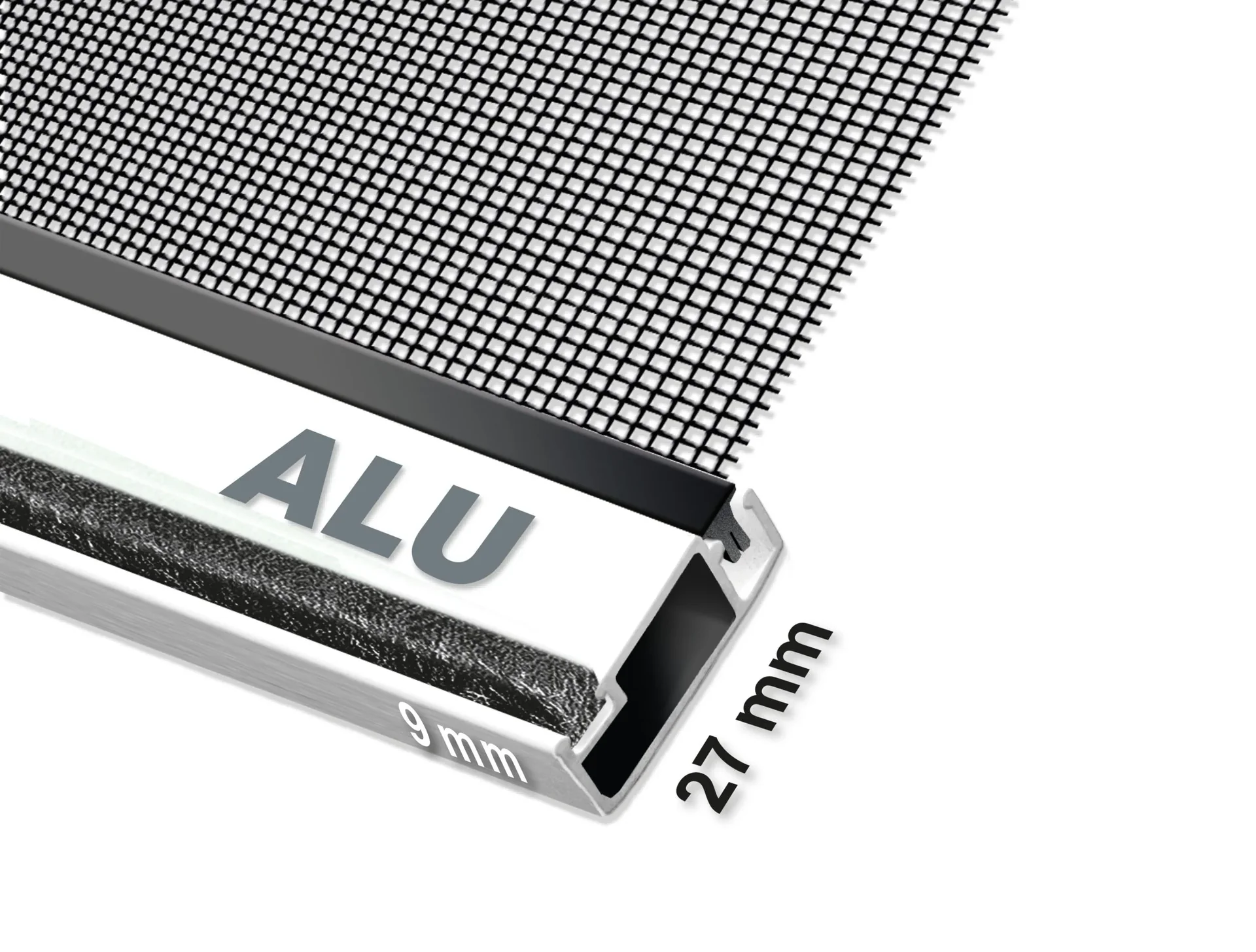 Insektenschutzfenster PLUS mit Alurahmen, Farbe weiß, 100 x 120 cm - 4