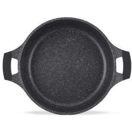 Suppenauflauf aus Marmor - Mit Glasdeckel schwarz - 36 CM - 0